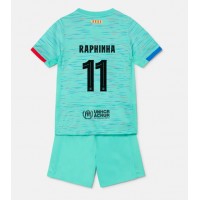 Barcelona Raphinha Belloli #11 Tredjedraktsett Barn 2023-24 Kortermet (+ Korte bukser)
